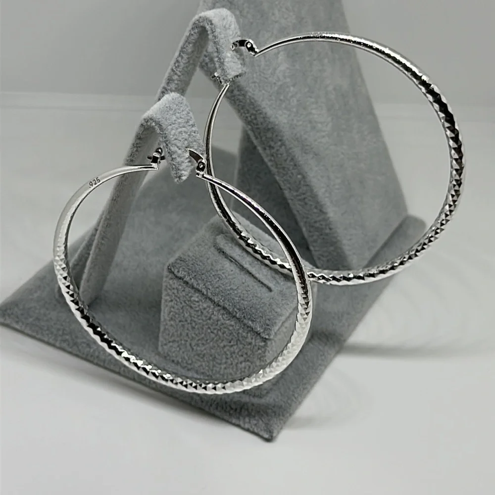 Elegant 925 silver Hoops earrings